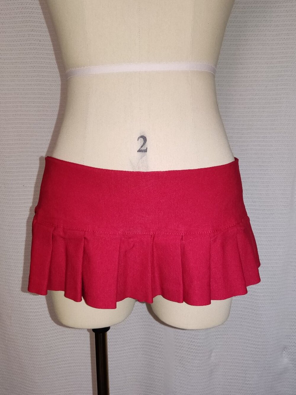 Red Pleated Micro Mini Skirt | Preppy